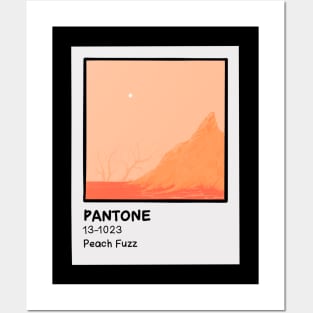 Pantone peach fuzz illustration Posters and Art